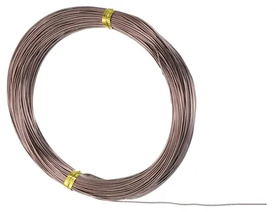 Aluminiumdraht 0,6 mm x 30,5 m, 22 Gauge, braun, flexibel