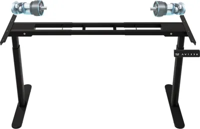 Produktbild von Hilodesk New 150cm Schreibtisch Höhenverstellbar Elektrisch Tischgestell mit 2 Motoren, geeignet für die meisten Tischplatte, Schwarz