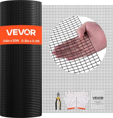 Obrázek produktu pro VEVOR zahradní plot 61 cm x 15,2 m, šířka ok 1,27x1,27 cm, plot z pozinkovaného drátu φ1,06 mm, plot z kuřecího drátu s vinylovým povlakem, svařovaný plot pro zahradní rostliny, klece pro králíky a hady