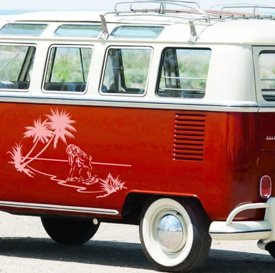 Produktbild von Aufkleber - Autoaufkleber "Beach Girl" 86cm x 60cm hellrosa - Tuning Carystyling Heckscheibe Auto