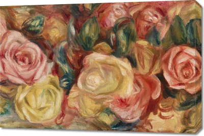 Immagine prodotto di Quadro 90x60 cm Roses, Pierre-Auguste Renoir Vintage per il salotto