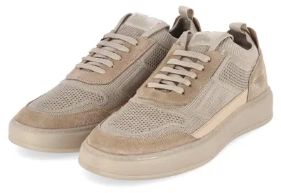 Productafbeelding van Bullboxer heren lage sneaker, beige, leer en textiel, maat: 43