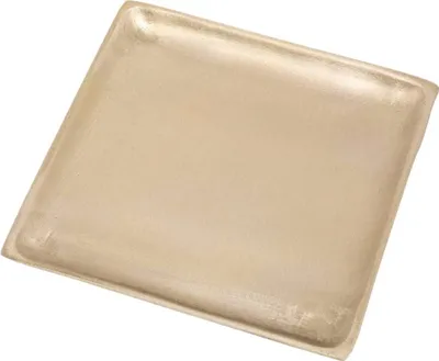 Produktbild von Kerzenteller Viereckig 9x9cm Innen aus Messing Gold Matt Untertasse Dekoteller