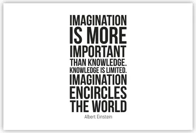 Produktbild von Poster - Poster ohne Rahmen - Einstein Maxim Imagination - 91,5x61 cm - Wand Bild - Wanddeko - Wandbilder - Kunstposter - Wandposter - Bilder - Kunstdruck - Wanddekoration - Wandbild - P2XAA91x61-4178