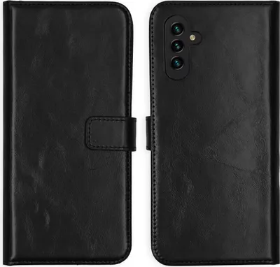 Immagine prodotto di Custodia a libro in vera pelle Selencia Samsung Galaxy A13 (5G) / A04s - Nero
