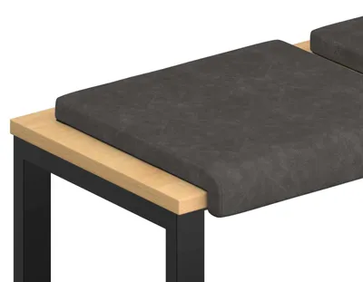 Produktbild von vidaXL Bankkissen 4 stk. Kunstleder Schwarz Tiefe 35 cm