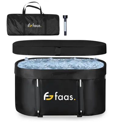 Produktbild von Faas Eisbad XL Faltbar (420L) – Mobiles Tauchbecken für Kältetherapie & Regeneration, 114x60cm