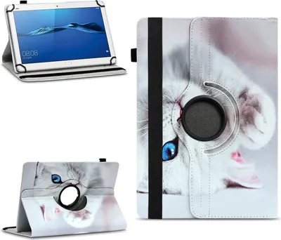 Produktbild von Tablet Hülle für Huawei MediaPad T1 T2 T3 T5 10 Tasche Case 360 Drehbar CoverFarben:Motiv 10