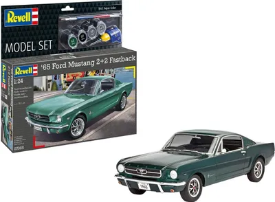 Image de Revell Modelbouwpakket - 1965 Ford Mustang 2+2 Fastback 1:24 - 82dlg. - Incl. Basiskleuren Verf