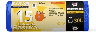 Obrázek produktu pro Sáčky na odpad 30 litrů, 15 kusů, odolné proti protržení a se samouzavíracím systémem, určené k uklízení odpadu