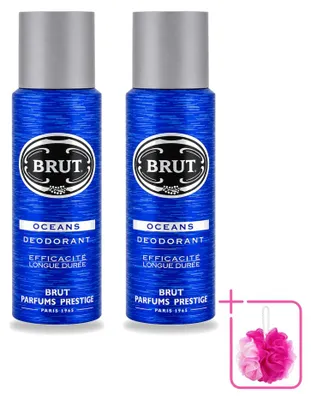 Zdjęcie produktu dla 2 sztuki dezodorantu w sprayu Brut Oceans - pojemność 200 ml - zestaw ekonomiczny