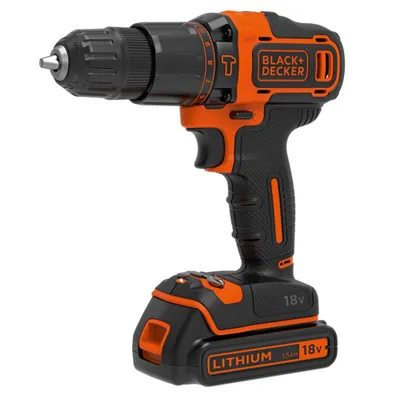 Produktbild von Black & Decker BDCHD18KB2-QW, Handbohrmaschine, Schwarz, Orange, 1400 RPM, 2,5 cm, 1 cm, 1 cm