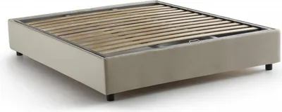 Produktbild von Doppelbett Dcistan, Containerbett mit Stoffbespannung, 100%  Italy, Frontöffnung, passend für Matratze 160x190 cm, Beige