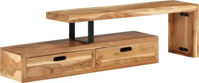 Image de vidaXL Support TV (118-200) x 30 x 40 cm en bois massif d'acacia