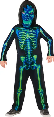 Produktbild von Kids Neon Green Skeleton Costume Size S