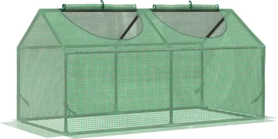 Produktbild von Outsunny szklarnia foliowa z oknem PE szklarnia pomidorowa zimna rama 120 x 60 x 60 cm zielona