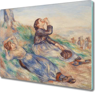 Produktbild von Coloray Hackbrett Kochplattenabdeckung Herdabdeckplatte 60x52 cm Schneidebrett Küchenbrett - Wiese