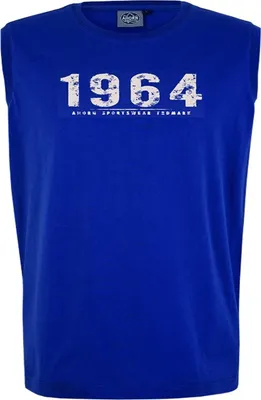 Produktbild von Übergrößen Tanktop Vintage Number beige AHORN SPORTSWEAR Riviera Blue 9XL