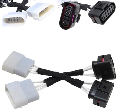 Zdjęcie produktu dla Oryginalny zestaw kabli adaptera Kufatec halogen 12-pin na halogen 10-pin do Audi TT 8