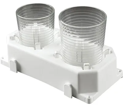 Produktbild von froli Glashalter 26034 verstellbar Ø 50-70 mm für 2 Gläser Kunststoff weiß
