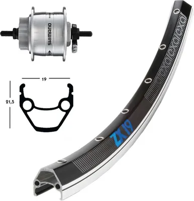 Zdjęcie produktu dla Winora V-Rad 28x1.75DH3D32 Disc6L.silb.Starr36L Exal ZX 19 schw/silb.Niro-Spei.