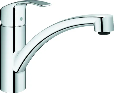 Produktbild von Grohe Einhand-Spültischbatterie EUROSMART DN 15, flacher Auslauf chrom