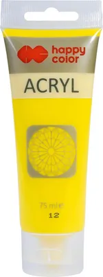 Produktbild von Happy Color Farba akrylowa cytrynowa, 75 ml