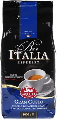 Produktbild von Saquella Bar Italia Espresso Gran Gusto ganze Bohnen 1kg