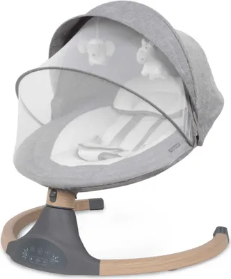 Produktbild von COIL Babywippe, Elektrisch Babyschaukel, Multifunktional Babywippe Schaukel, 5 Wippgeschwindigkeiten, Bluetooth,Fernbedienung, 5-Punkt-Gurt, Dark Grau