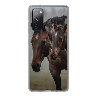 Produktbild von MuchoWow® Handyhülle Schutzhülle Hülle für Samsung Galaxy S20 FE Pferde - Nebel - Landschaft Silikon Softcase Handy Hülle - Abdeckung