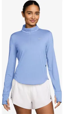 Image de NIKE W NK SWIFT DF UV HZ TOP - Couleur : Argent/Argent réfléchissant. Taille : S
