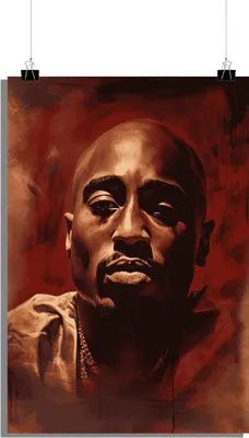 Produktbild von Tupac Shakur Poster - Rap Legende Poster - Musik Poster - 51x71cm - Perfekt zum Einrahmen