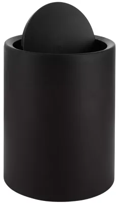 Image de Poubelle de 8 litres - Seau à cosmétiques - Plastique - Sans BPA - Couvercle basculant - Poubelle pour salle de bain (26x22x16,5 cm)