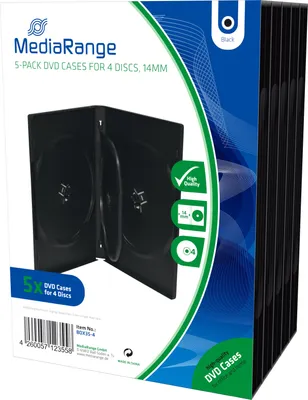 Zdjęcie produktu dla MediaRange DVD Empty Box 4 DVD Box 5 sztuk