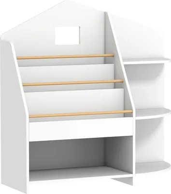 Immagine prodotto di Scaffale per bambini, 7 ripiani, portata 40 kg, bianco