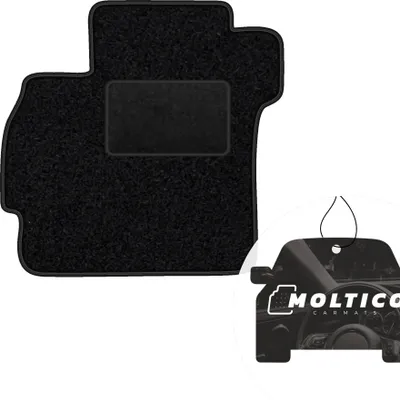 Produktbild von moto-MOLTICO Fahrer Fußmatte Auto Velours Fahrerseite Autoteppiche Schwarz Fahrermatte 1-teilig passend für Mazda 5 I 2005-2010