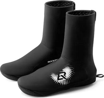 Produktbild von ROCKBROS Fahrradüberschuhe Winter Warme Shoecover MTB Wasserdicht Überschuhe Damen Herren Überschuhe Schwarz Größe XL