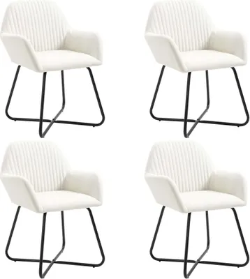 Produktbild von Esszimmerstühle 4 Stk. Creme Stoff