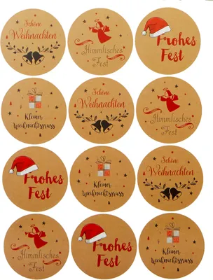 Produktbild von *V* Aufkleber Set "Weihnachtsgrüße" 48teilig