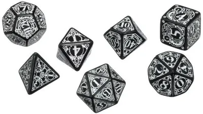 Immagine prodotto di Dadi steampunk nero/bianco (7)