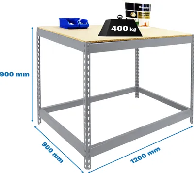 Image de Simonrack Etabli SIMONWORK BASIC 1 silber 120.0 x 90.0 x 90.0 cm