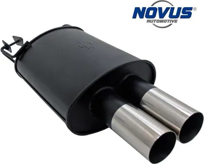 Obrázek produktu pro Novus N ocelový sportovní tlumič výfuku BMW E39 sedan 2x76 kulatý z nerezové oceli