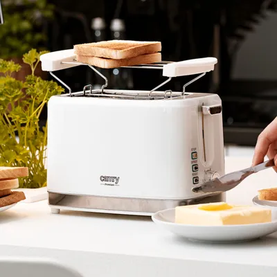Zdjęcie produktu dla Camry | Toaster | CR 3219 | Power 750 W | Number of slots 2 | Housing material Plastic | White