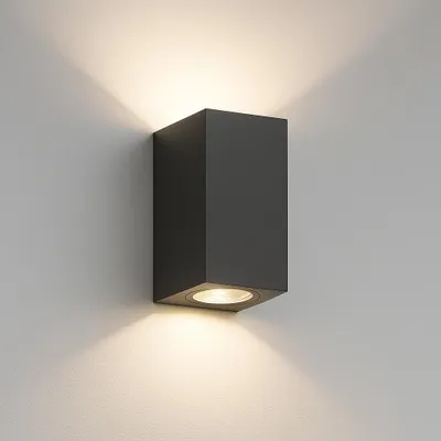 Produktbild von Braytron Wandleuchte Außen Anthrazit Eckig Modern IP44 GU10 Up&Down Außenlampe Wandlicht Terasse