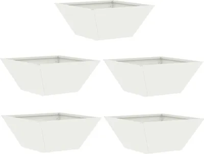 Zdjęcie produktu dla Zestaw 5 Doniczek Ogrodowych , Białe, 35X35X15 Cm, Stalowe Lumarko!