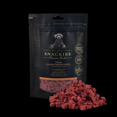 Produktbild von SNACKIES Feine Kaninchenwürfel 80 g