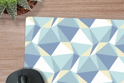 Produktbild von MuchoWow® Mauspad Mousepad Muster - Blau - Grau - Kariert 30x30 cm - Mousepads - Maus Mat - Pad - Mausunterlage - Gaming