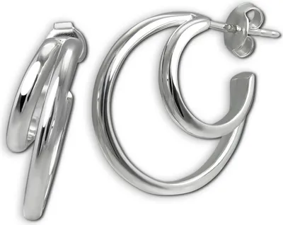 Produktbild von SilberDream silberfarben SilberDream Ohrringe Damen 925 Silber Creolen SDO4453J