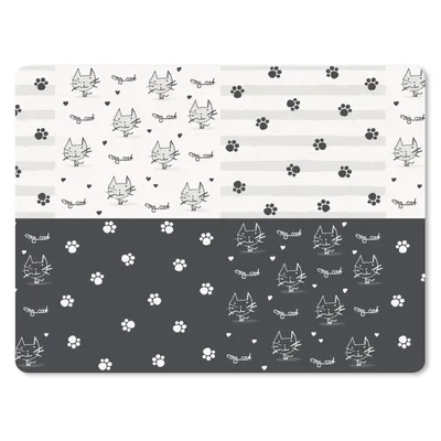 Produktbild von MuchoWow® Mauspad Mousepad Katzen - Pfoten - Muster - Haustiere 23x19 cm - Mousepads - Maus Mat - Pad - Mausunterlage - Schreibtischunterlage - Mauspad