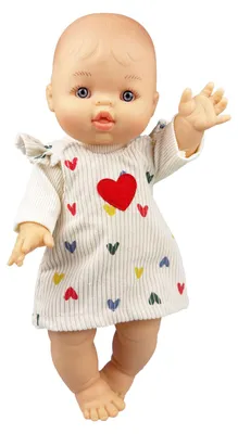 Produktbild von Heless Gordi Puppe Herzkonfetti mit Kordkleid und T-Shirt, 34 cm
